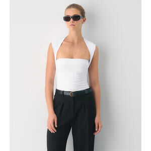 Aritzia Original Contour Flourish Top, Bright White, Medium